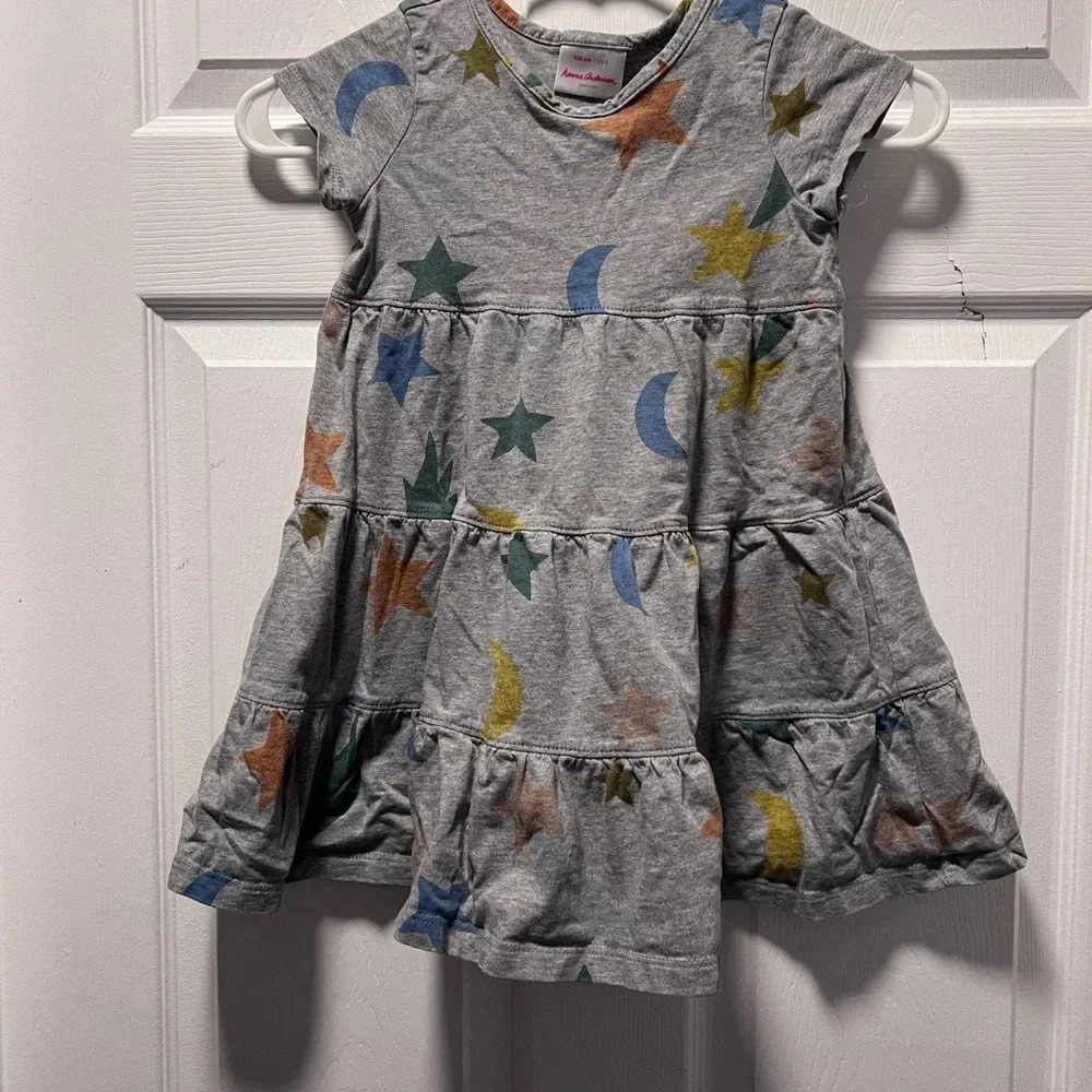 Hanna Andersson Twirl Dress Size 4 Stars & Moon - Picture 2 of 6